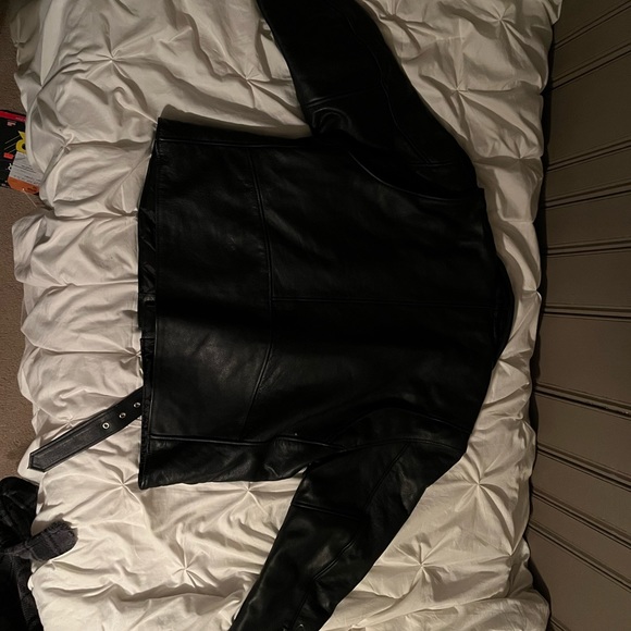 Xelement Men’s Black Leather Motorcycle Jacket - 4XL - Picture 2 of 3